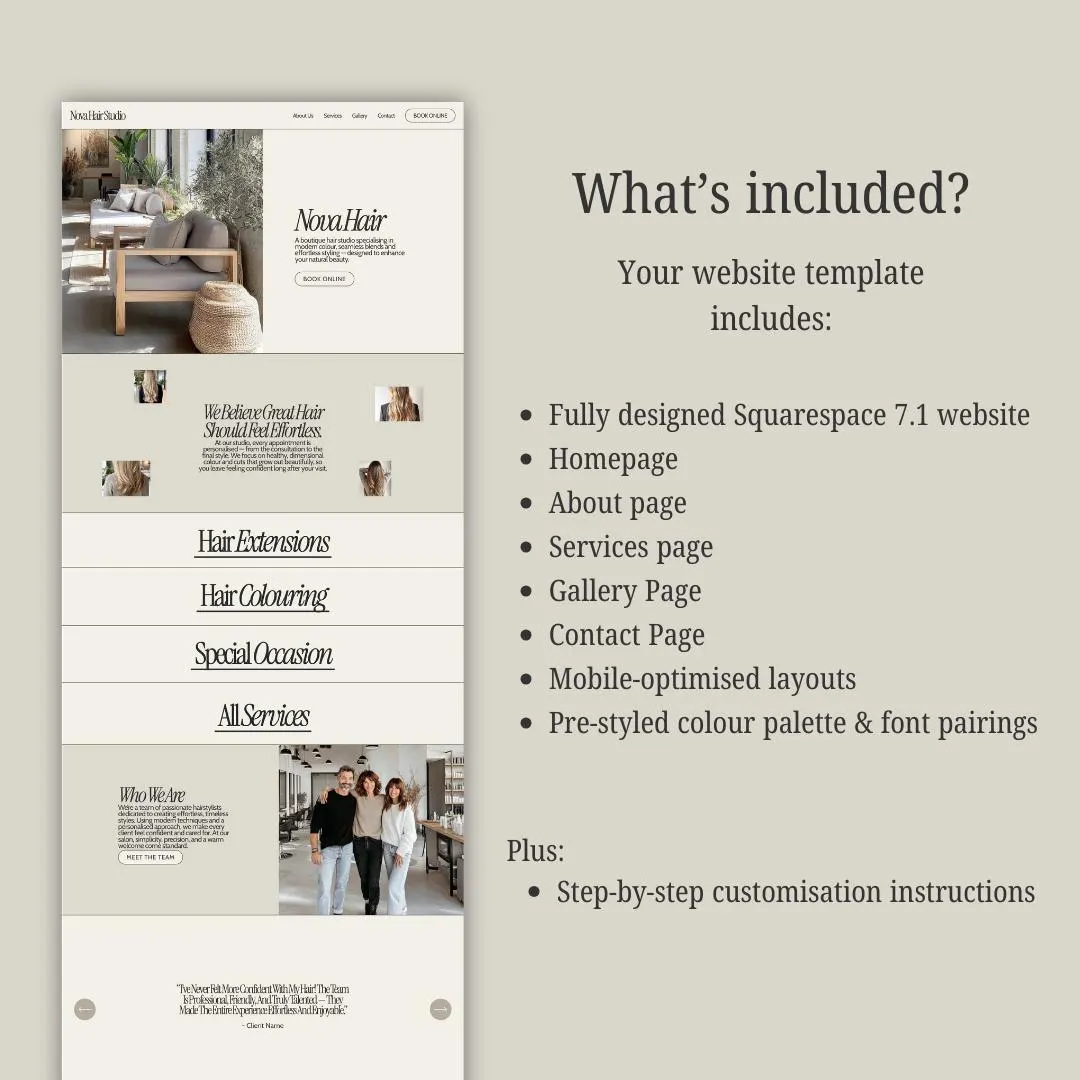 Nova template contact page preview